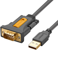 UGREEN/绿联 支持考勤机收银机标签打印机com口调试线 USB转RS232串口连接转换线