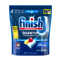 finish 凝珠亮碟洗碗凝珠三合一洗碗块洗碗机洗涤剂多效合一洗碗珠洗碗球 120颗 1袋 量子柠檬洗碗凝珠