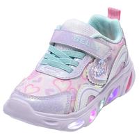 百丽儿童运动鞋2025秋季新女童闪灯鞋女孩跑步鞋爱心公主鞋2-6岁
