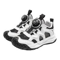 哈比熊儿童运动鞋春夏男女童鞋网面运动跑步鞋男童女童日常百搭休闲鞋 GU8308白黑 27