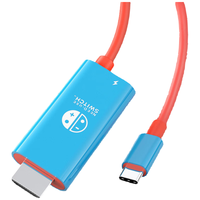 必优美 BUBM必优美 Switch2投屏线支持HDR便携底座2代充电器typec转HDMI高清电视连接线ns2配件游戏机转换拓展坞 红蓝 NS2代红蓝【4K60Hz+PD100W快充】