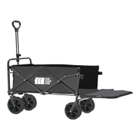 探险者 露营车折叠推车户外露营儿童小推车营地车拉年货小拖车折叠小拉车 250L 曜石黑-静