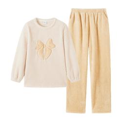 都市丽人 女士长毛绒居家服套装
