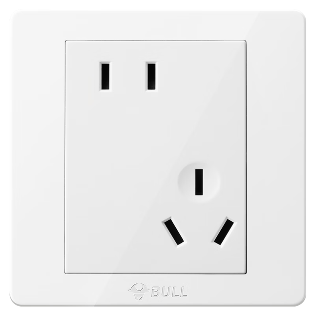 公牛 开关插座 G07系列 10A斜五孔插座86型插座面板 G07Z223AS 白色