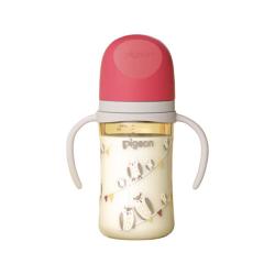 贝亲 自然实感第三代FUN系列 AA221 PPSU奶瓶 彩绘款 240ml 猫头鹰 L码 6月+