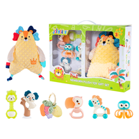 jollybaby新生儿安抚套装带牙胶摇铃可啃咬周岁满月礼盒装 新生儿大套装一套购齐】