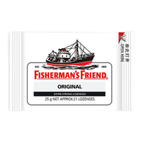 FISHERMAN'S FRIEND 渔夫之宝英国进口 薄荷糖清新口气强劲清凉薄荷糖果零食特强润喉糖原味25g