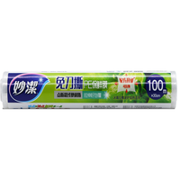 妙潔 妙洁(MIAOJIE) 免刀撕PE保鲜膜 一次性点断式保鲜膜 食品用冰箱微波炉适用手撕式 30厘米*50米一盒