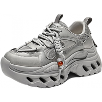 百丽 复古亮片老爹鞋女2026春新镂空厚底串珠运动休闲鞋F1J1DAM6 灰色 39 (245mm)