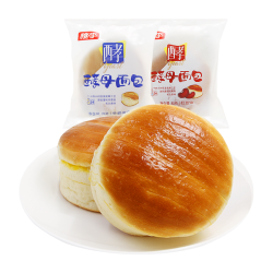 桃李 酵母面包牛奶蛋羹味/红豆馅 营养早餐手撕面包零食点心整箱6袋