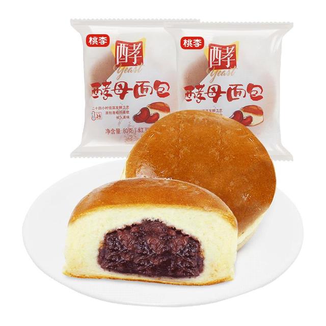 桃李 酵母面包 红豆馅 510g 6袋