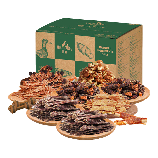 Meatyway 爵宴'自然之味'宠爱礼盒1.072kg 宠物狗零食训犬大礼包