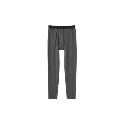 無印良品 MUJI 男式棉质冬季紧身长裤 炭灰色