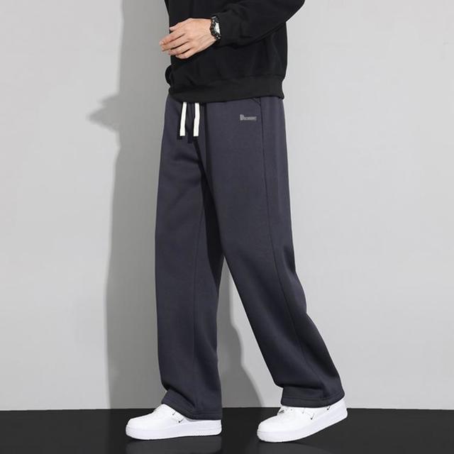 DIEMME 加绒运动裤男秋冬长裤平口时尚百搭休闲男裤跑步