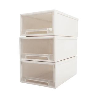 千屿 Y-0087组套商品 塑料抽屉式收纳柜 3个装 透明衣柜收纳盒