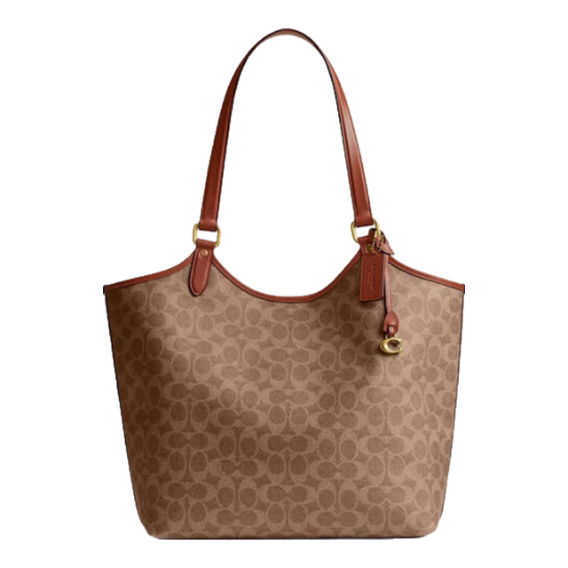 COACH 经典标志DAY 单肩包斜挎包女包B4/棕黄色 锈红色