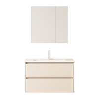 九牧(JOMOO)小牧卫浴智能浴室柜卫生间洗手脸盆柜洗漱台不锈钢镜柜MAB3000 90cm【美妆架+双侧镜灯+抽纸孔】