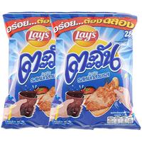 乐事（Lay's）薯片 休闲零食膨化食品【泰国】鱿鱼味脆片56g*2