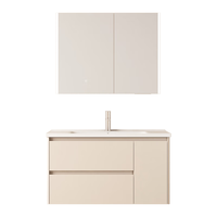 九牧(JOMOO)小牧卫浴智能浴室柜卫生间洗手脸盆柜洗漱台不锈钢镜柜MAB3000 100【美妆架+双侧镜灯+抽纸孔】