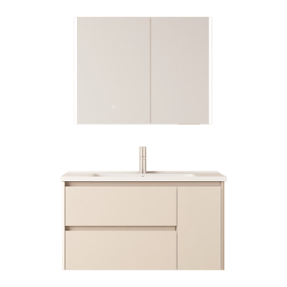 有券的上、PLUS会员：九牧 JOMOO 小牧卫浴智能浴室柜卫生间洗手脸盆柜洗漱台不锈钢镜柜MAB3000 100