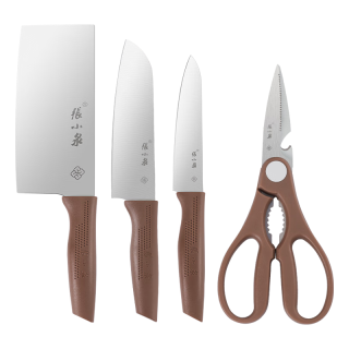 張小泉 和煦菜刀四件套D60040100  一拍4刀！
