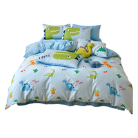 多喜爱家纺四件套纯棉100%  全棉套件全棉被套床单卡通儿童床上用品 恐龙大冒险 1.8米床四件套/被套229*230cm