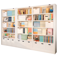 阿格贝贝图书馆书架钢制家用书柜落地置物架客厅卧室多层储物架至尊版 至尊版2米高1.2米宽白色主架