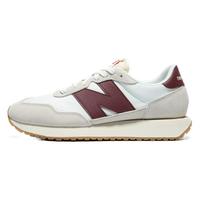 new balance NB男鞋女鞋237系列透气情侣休闲鞋 MS237SB 米色/白色 42.5(脚长27cm)