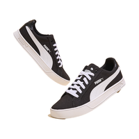 PUMA 彪马 男女同款 基础系列 Puma Smash Vulc Canvas 休闲鞋 374754 02 黑色-白 35.5 UK3