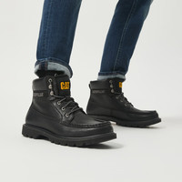 CAT 卡特24秋季男士户外休闲复古工装靴高帮复古单鞋 黑色 40