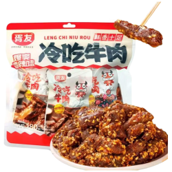 胥友 冷吃牛肉香辣味10包180g四川特产开袋即食休闲零食小吃