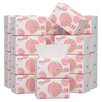 舒可乐大包抽纸400张加量大号餐巾纸大尺寸擦手纸家用实惠装卫生纸巾 【(桃)你喜欢】8包
