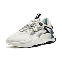 鸿星尔克（ERKE）休闲鞋女跑步鞋综训鞋舒适休闲鞋轻便防滑时尚潮流耐磨运动鞋女 微晶白/正黑 36