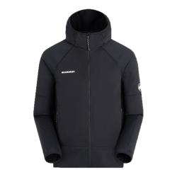 MAMMUT Massone 男士户外徒步舒适有型防风中层连帽夹克 黑色 L
