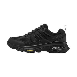 斯凯奇（Skechers）男士户外旅行鞋防滑耐磨气垫城市户外鞋软底耐磨缓震运动休闲鞋 BBK全黑色 42
