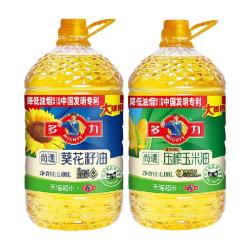 多力 尚选葵花籽油6.08L+玉米油6.08L维生素E健康营养压榨