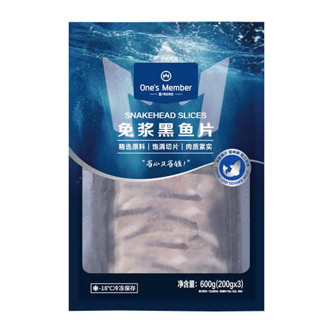 1号会员店 免浆黑鱼片 200g*3盒