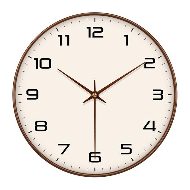 移动端、京东百亿补贴：京东京造 木语系列挂钟 钟表时钟挂墙客厅2024年 35cm/14英寸摩卡棕 木语系列-摩卡棕35厘米