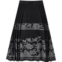 德玛纳 冬季国风新中式提花针织A字藏肉半身裙女中长款