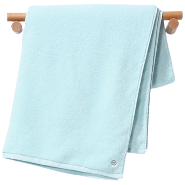 全棉时代 浴巾新疆棉幻彩抗菌系列 薄荷绿加厚浴巾