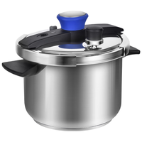 双喜 DOUBLE HAPPINESS高压锅304不锈钢易旋防爆高压锅燃气电磁炉通用夹钳压力锅蓝4L 22CM/4L
