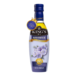 金龙鱼 KING’S 保真亚麻籽油 食用油 进口原料 特级初榨 亚麻籽油250ml