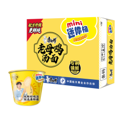 康师傅 方便面 好汤面迷你杯 老母鸡汤面62g*12杯 泡面零食 周深代言