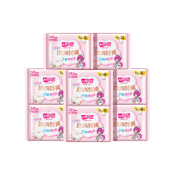 七度空间 少女超薄100%纯棉日用卫生巾套装245mm40片