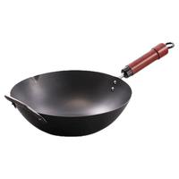 RIVER LIGHT 日本极 平底炒锅(36cm、无涂层、铁)