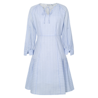 诗凡黎 条纹衬衫连衣裙年春女法式优雅灯笼袖知性质感裙子