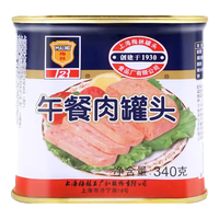 梅林上海梅林午餐肉340g炒饭涮火锅麻辣香锅麻辣烫火腿三明治即食罐头 上海梅林午餐肉340g 4罐