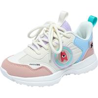 Abckids童鞋秋网面透气舒适耐磨男童运动鞋女童休闲魔术贴儿童鞋