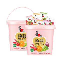 喜之郎 蒟蒻果冻 0脂果汁果冻 5口味520克*2桶