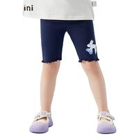 MQDMINI女童打底裤儿童五分短裤女孩薄款夏亲肤童装顽皮兔蓝色；140